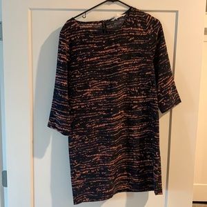BCBG shift dress navy and pink size small
